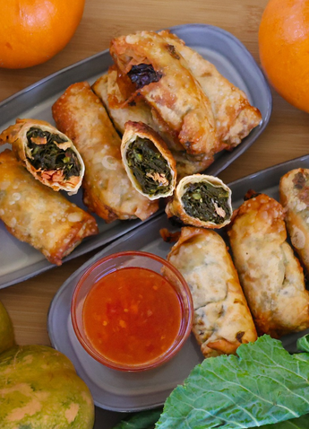Collard Green Egg Rolls